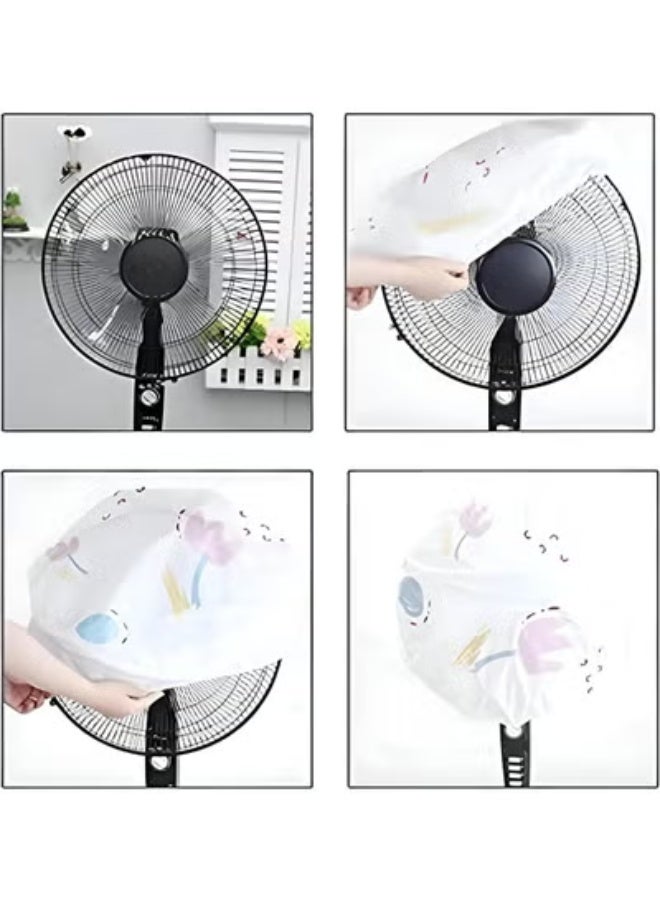 Universal Round Fan Cover for Electric Fans – Dustproof Waterproof Transparent Mesh with Secure Plastic Fit – Easy to Use and Remove, Protects Fans from Dirt and Dust for Home and Office - Image 2